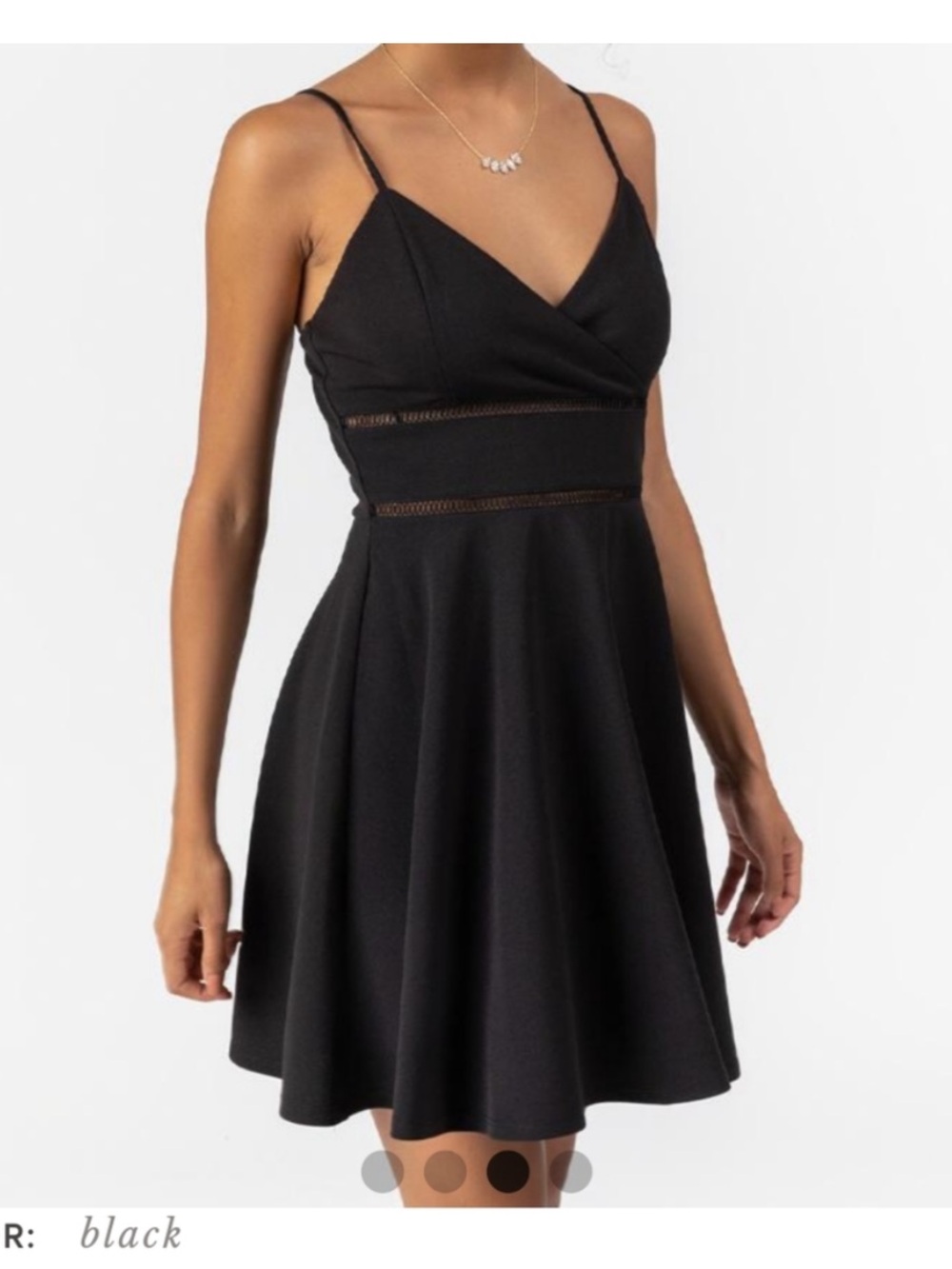 Black Spaghetti Strap Fit & Flare Dress
